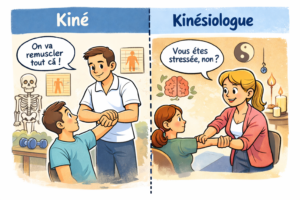 Image d’un kiné et d’un kinésiologue